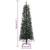 vidaXL Sapin de No&euml;l artificiel mince avec support Vert 120 cm PVC