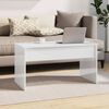 vidaXL Table basse blanc brillant 102x50,5x52,5 cm bois d'ing&eacute;nierie