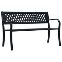 vidaXL Banc de jardin Noir 120 cm Acier