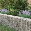 vidaXL Lit surélevé à gabion Acier galvanisé 300x100x20 cm