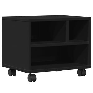 vidaXL Support d'imprimante avec roulettes noir 41x32x34,5 cm