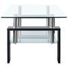 vidaXL Table basse Noir et transparent 95x55x40 cm Verre trempé