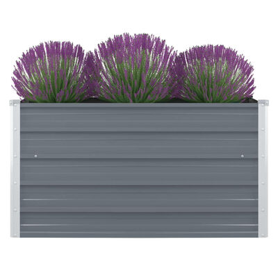 vidaXL Jardinière 100 x 100 x 45 cm Acier galvanisé Gris