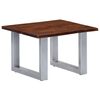 vidaXL Table basse avec bord naturel 60x60x40 cm Bois d'acacia massif