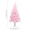 vidaXL Arbre de Noël artificiel pré-éclairé et boules rose 150 cm PVC