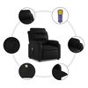 vidaXL Fauteuil de massage inclinable noir similicuir