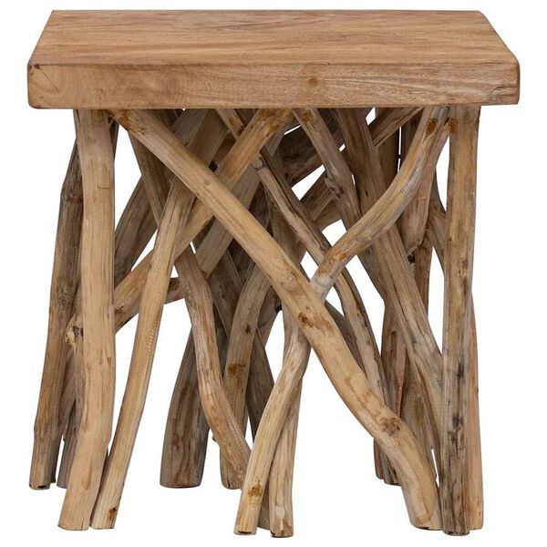 vidaXL Table basse en rondin 40x40x40 cm bois de récupération mélangé