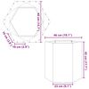 vidaXL Jardini&egrave;res 2 pcs hexagone 46x40x45 cm acier patinable
