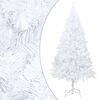 vidaXL Arbre de Noël artificiel pré-éclairé et boules blanc 150 cm PVC