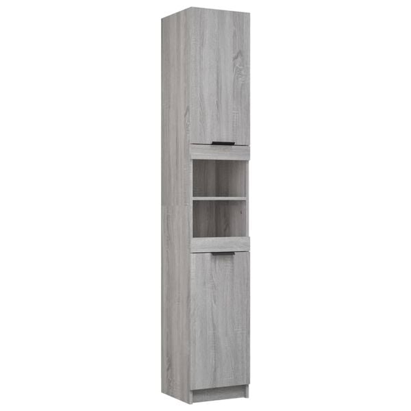 vidaXL Armoire de bain Sonoma gris 32x34x188,5 cm Bois d'ing&eacute;nierie