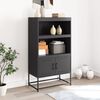 vidaXL Buffet haut noir 68,5x38,5x123,5 cm acier