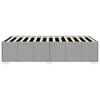 vidaXL Cadre de lit sans matelas gris clair double tissu