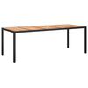vidaXL Table de Jardin Noir 250 x 100 x 75 cm polyrotin