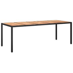 vidaXL Table de Jardin Noir 250 x 100 x 75 cm polyrotin