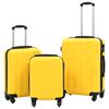 vidaXL Valise rigide 3 pcs Jaune ABS