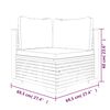 vidaXL Salon de jardin 8 pcs avec coussins Bois de teck solide