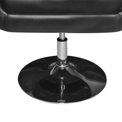 vidaXL Fauteuils avec base chromée lot de 2 noir similicuir