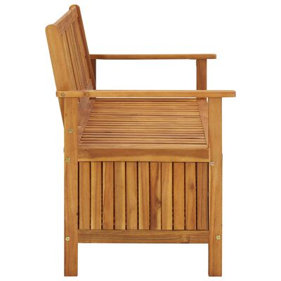 vidaXL Banc de rangement de jardin 120 cm bois d'acacia solide