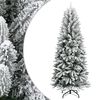 vidaXL Sapin de No&euml;l artificiel avec neige floqu&eacute;e 150 cm PVC et PE