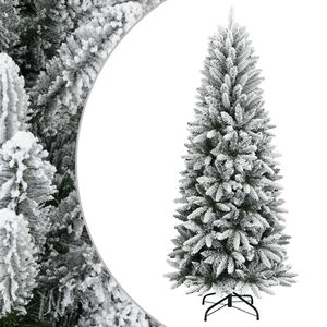vidaXL Sapin de No&euml;l artificiel avec neige floqu&eacute;e 150 cm PVC et PE
