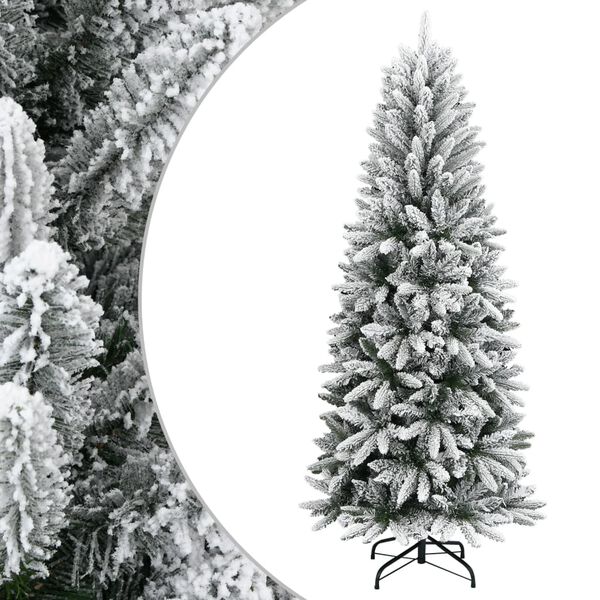 vidaXL Sapin de No&euml;l artificiel avec neige floqu&eacute;e 150 cm PVC et PE