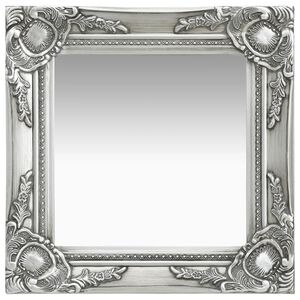 vidaXL Miroir mural style baroque 40x40 cm Argent&eacute;