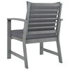 vidaXL Chaises de jardin lot de 2 avec coussins gris fonc&eacute; Bois acacia