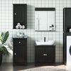 vidaXL Meubles de salle de bain 3 pcs BERG noir bois de pin massif