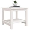 vidaXL Table basse Blanc 50x50x45 cm Bois massif de pin