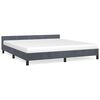 vidaXL Cadre de lit sans matelas gris foncé king velours