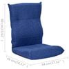 vidaXL Chaise pliable de sol Bleu Tissu