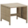 vidaXL Tabourets de jardin lot de 2 avec coussins R&eacute;sine tress&eacute;e Beige