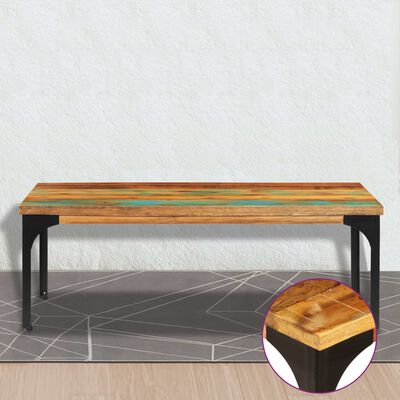 vidaXL Table basse 100x60x35 cm Bois de récupération solide