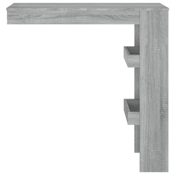 vidaXL Table bar murale Sonoma gris 102x45x103,5 cm Bois d'ing&eacute;nierie