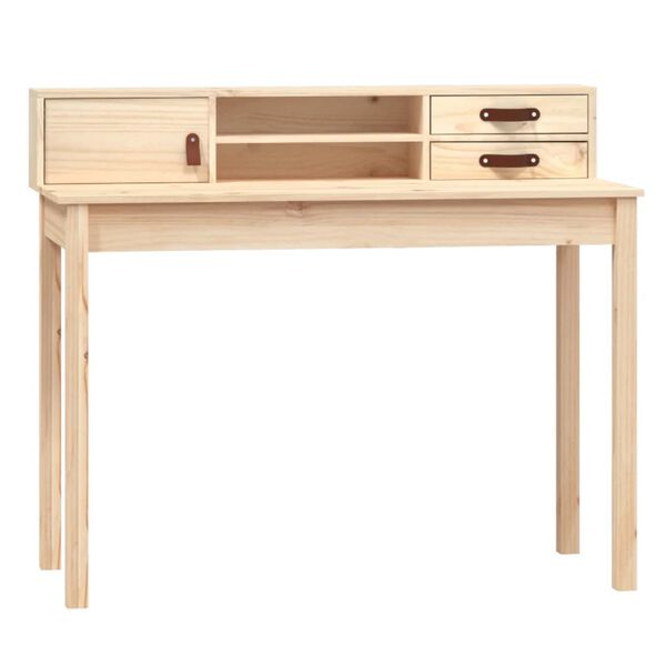 vidaXL Bureau 110x50x93 cm Bois massif Pin