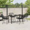 vidaXL Ensemble de salle &agrave; manger pour jardin 5 pcs Noir