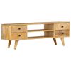 vidaXL Meuble TV 110x35x40 cm Bois massif de manguier