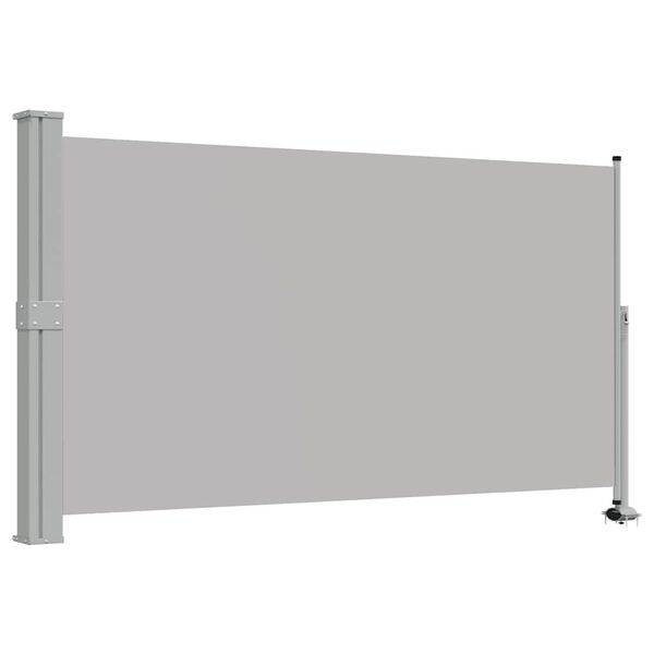 vidaXL Auvent lat&eacute;ral r&eacute;tractable de patio 140 x 300 cm Gris
