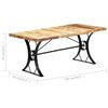 vidaXL Table &agrave; manger 180x90x76 cm Bois de manguier massif