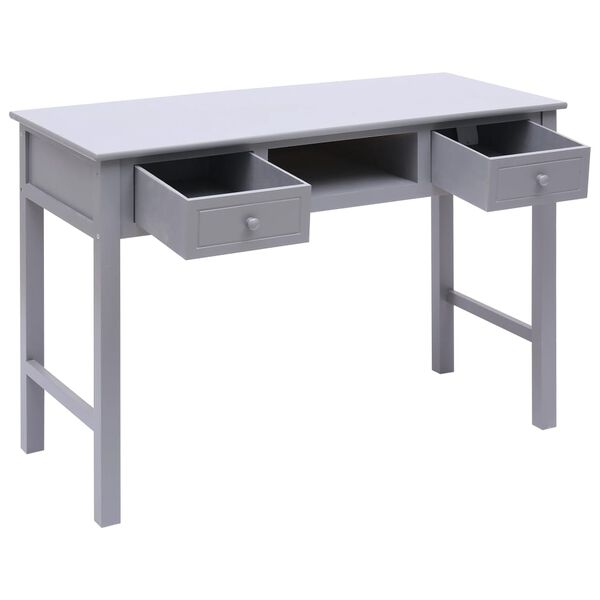 vidaXL Bureau Gris 110 x 45 x 76 cm Bois