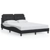 vidaXL Cadre de lit sans matelas Zadar noir 137x190 cm similicuir