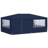 vidaXL Tente de r&eacute;ception avec parois lat&eacute;rales 4x6 m Bleu 90 g/m&sup2;