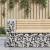 vidaXL Banc de jardin design gabion 92x71x65,5 cm bois massif de pin