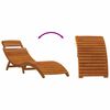 vidaXL Chaise longue 2 pcs Beige 184 x 55 x 64cm Bois d'acacia massif