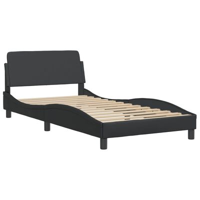 vidaXL Cadre de lit sans matelas noir 100x190 cm similicuir