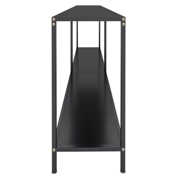 vidaXL Table console Noir 200x35x75,5 cm Verre tremp&eacute;