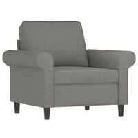 vidaXL Fauteuil Gris foncé 60 cm Tissu