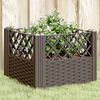 vidaXL Jardini&egrave;re avec piquets marron 43,5x43,5x43,5 cm PP