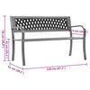 vidaXL Banc de jardin Noir 120 cm Acier