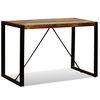 vidaXL Table &agrave; manger Bois de r&eacute;cup&eacute;ration massif 120 cm